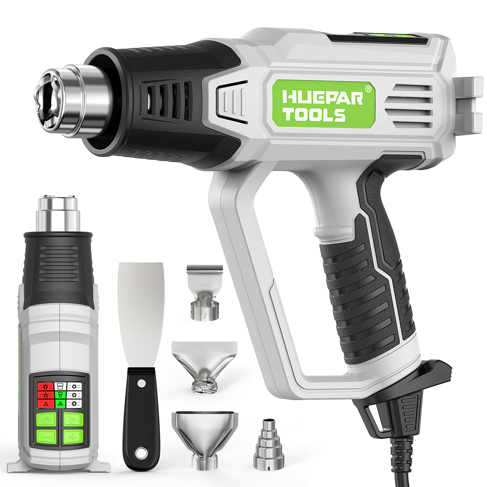 Power Tools Manufacturers - 液晶付きホットエアガン 12段階温度調節可能 120 ℉ - 1110
