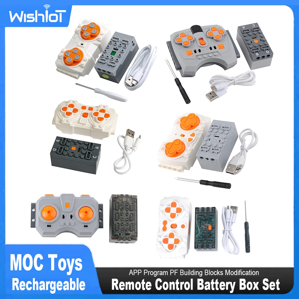 Power Tools Lego - MOC リモコンセット充電式バッテリーボックス Bluetooth M モーター速度制御 APP