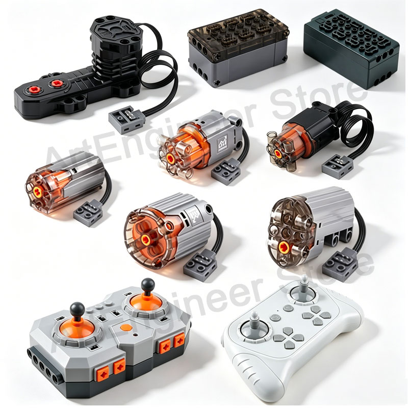 Power Tools Lego - 強化された88002 80003 80004ハイテクパーツMOCモーターサーボパワーファンクションモーターマルチツールPFモデルビルディングブロック