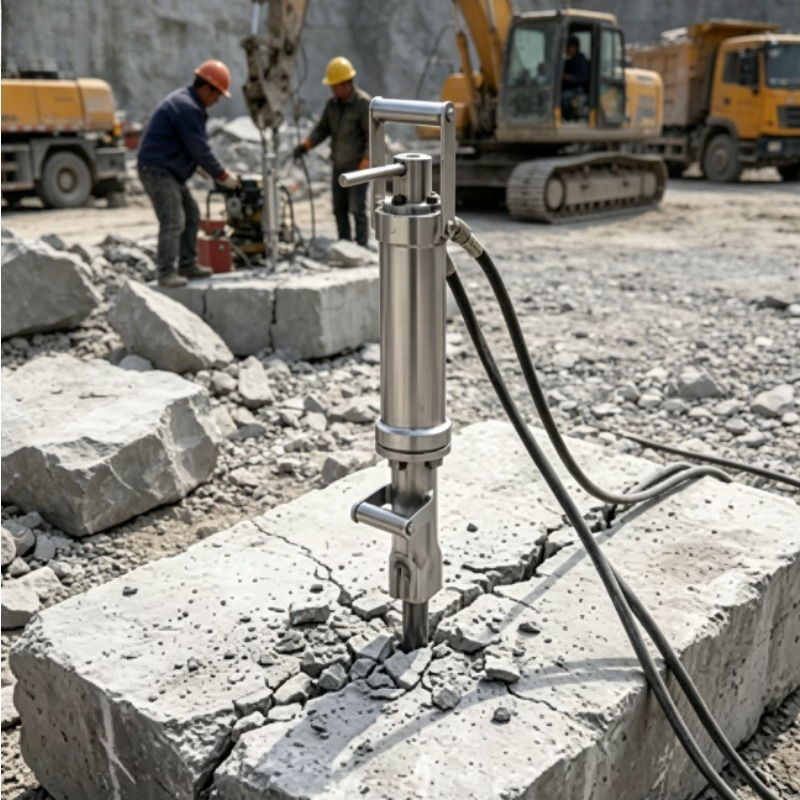 Power Tools Hydraulic - 電動油圧式石材割機 42mm 強力ロック破砕ツール 油圧式ロックスプリッター コンクリート破砕・分割用
