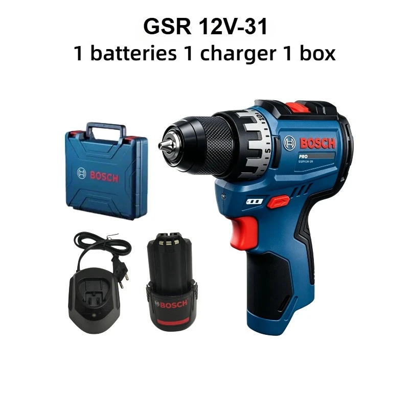 Impact Driver Cordless - ボッシュプロフェッショナル GSR 12V-31 コードレスドリル 12v 電動ドライバートルクコンパクトミニ電動工具木材金属穴あけ用