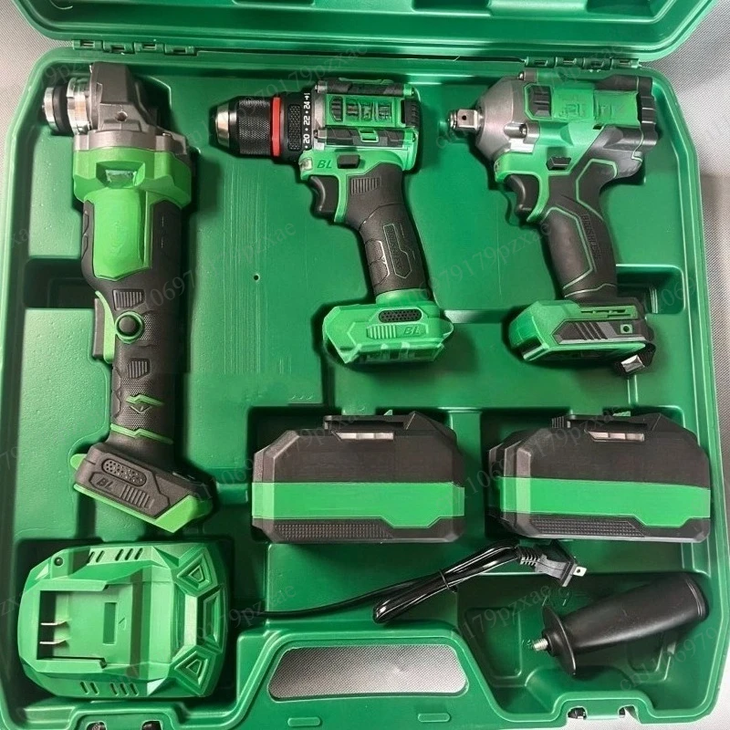 Power Tools Combo Kits - ブラシレス電動レンチ リチウムアングルグラインダー インパクトドリル 3in1電動工具コンボキット