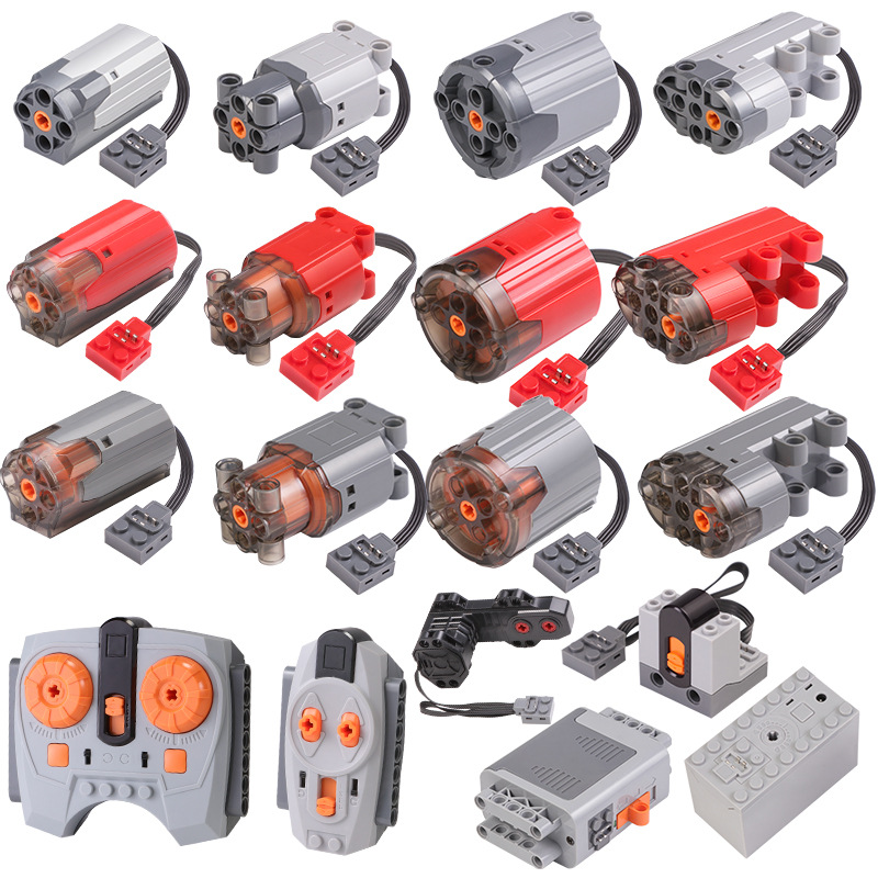 Power Tools Lego - 2.0 アップグレードバージョン電源機能テクニカルモーターグレー/ブラック/レッド M/L/XL サーボモーター受信機制御セットビルディングブロック用