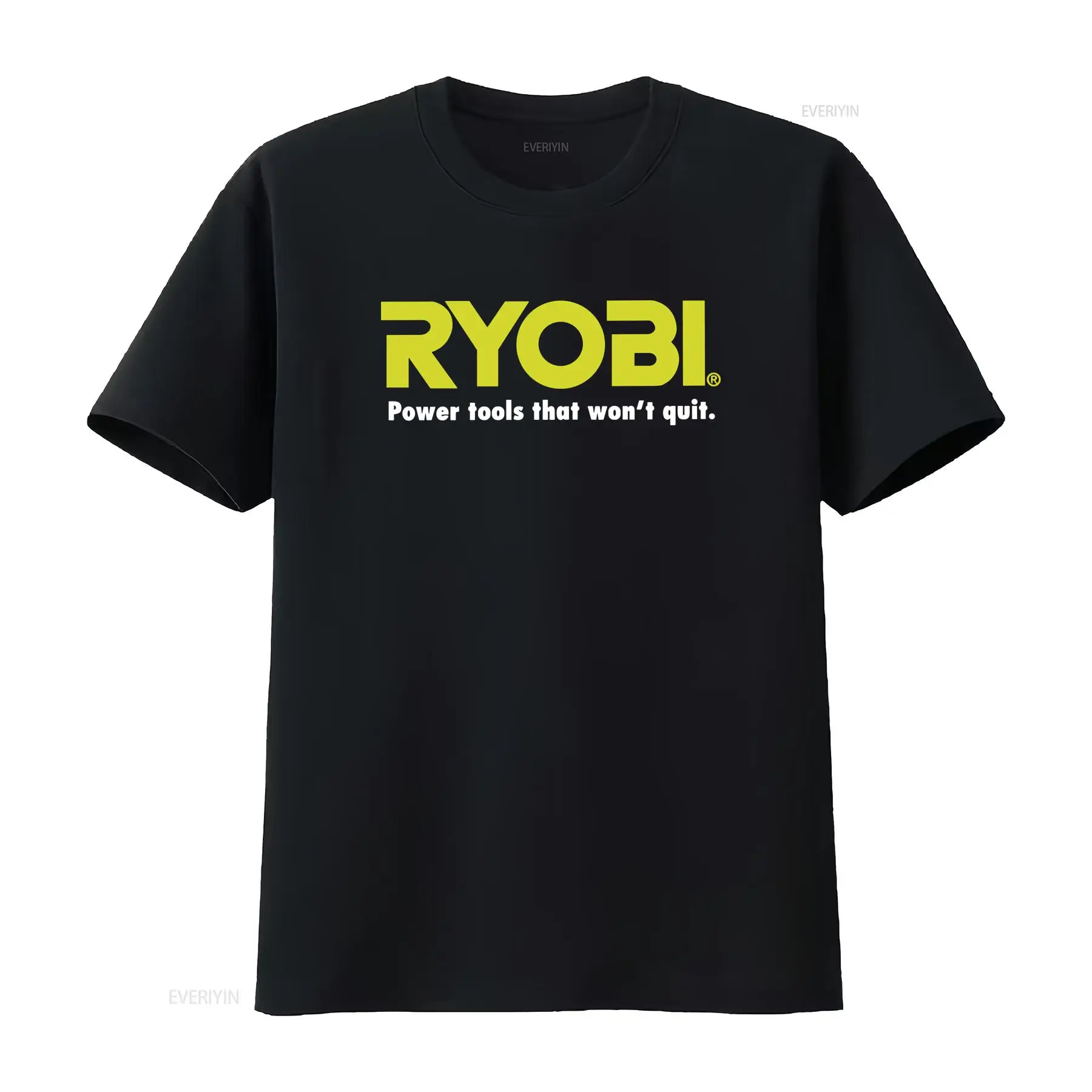 Power Tools Logo - 新しい電動工具RYOBIロゴ入りアクティブTシャツ アメリカン風面白いS～5XL ヴィンテージ風ウォッシュ加工 ソフトなメンズファッションデザイナー服 通気性あり