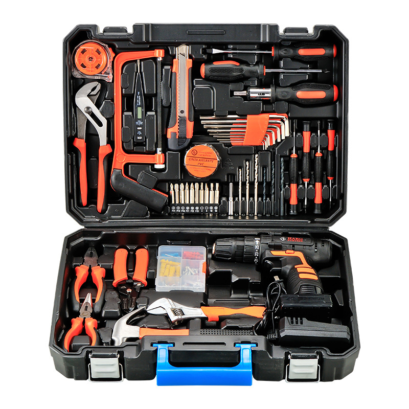 Power Tools Combo Kits - 36点入り電動工具コンボキット、12Vコードレスドリル、10MM 3/8インチキーレスチャック、プロ仕様家庭用DIYハンドツールキット