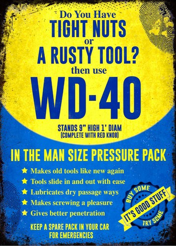 Power Tools Aldi - ヴィンテージレトロWD40スプレーガレージツールメカニックモーターガーデンメタルティンプラークサイン