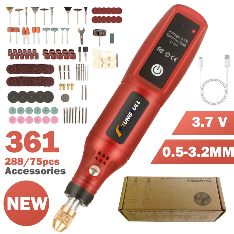 Impact Driver Cordless - USB充電式コードレス彫刻ペンワイヤレス電動ドリル回転ツールジュエリーガラス用 - ポータブルハンドヘルド彫刻機