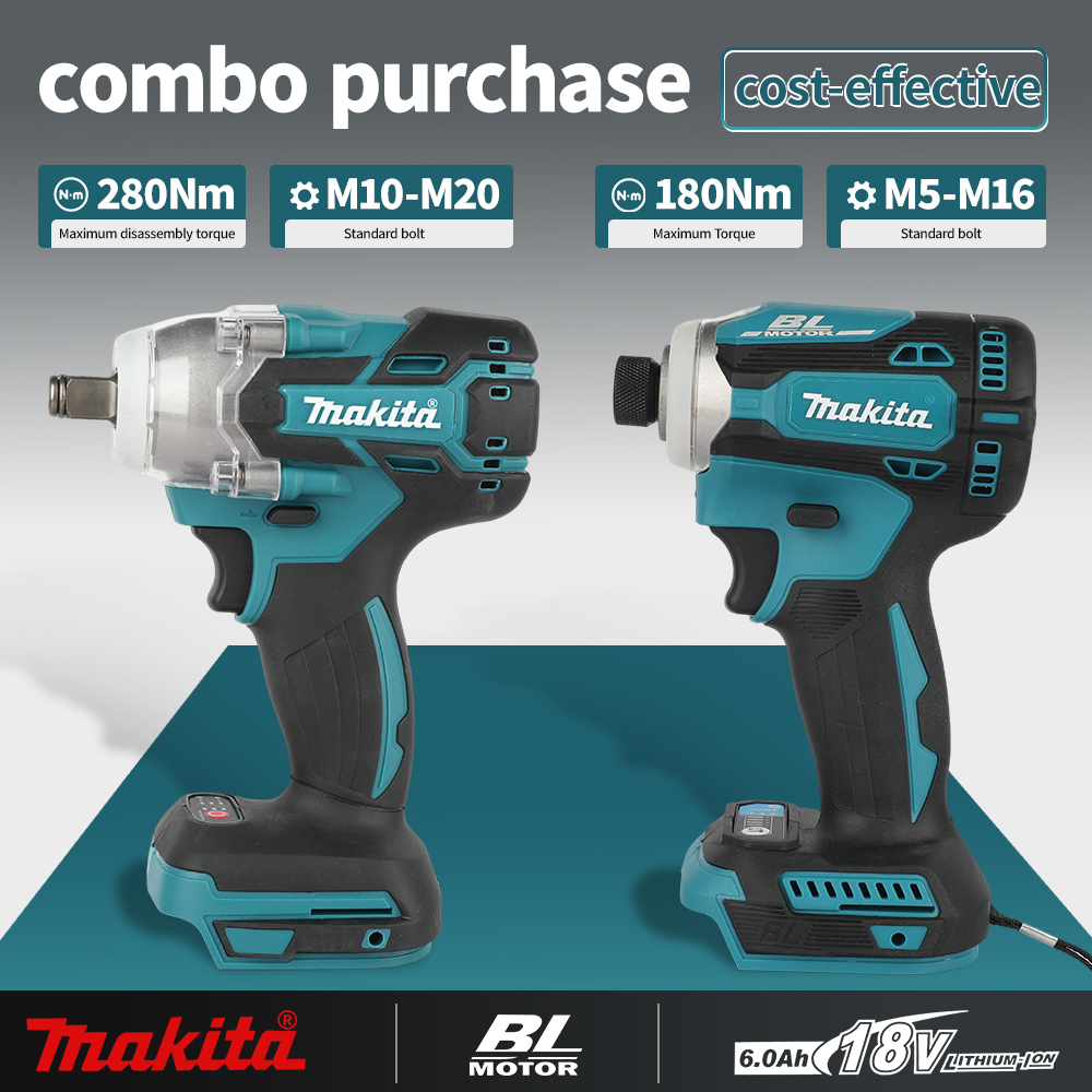 Power Tools Combo Kits - マキタ DTW285+DTD171 ブラシレスコンボキット コードレスインパクトレンチ インパクトドライバー 電動工具