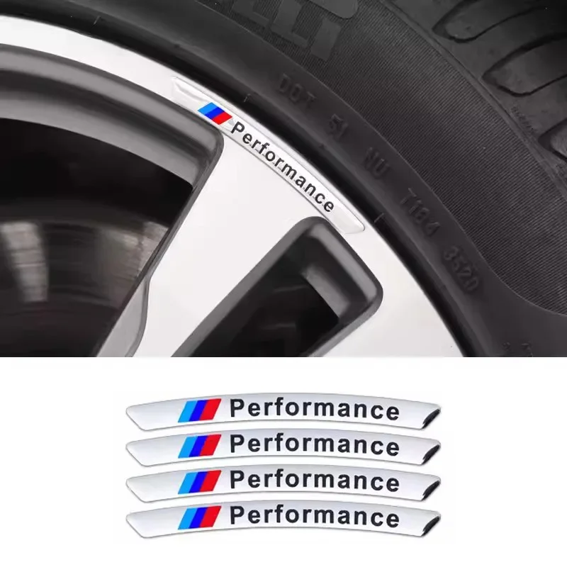 Power Tools Logo - 4個入り 車輪ハブエッジステッカー オートエンブレム装飾 BMW Mパワー パフォーマンス