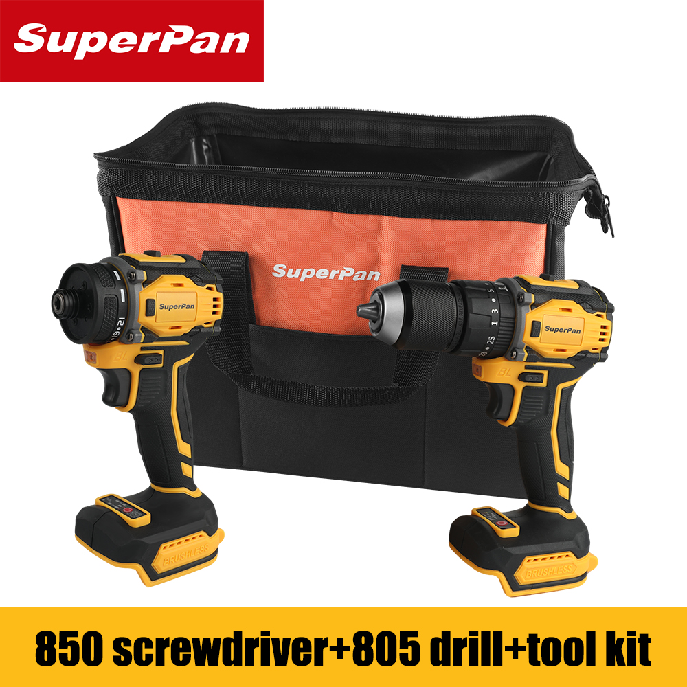 Impact Driver Cordless - スーパーパン 20V コードレス ブラシレス DCD805 電動ドリル