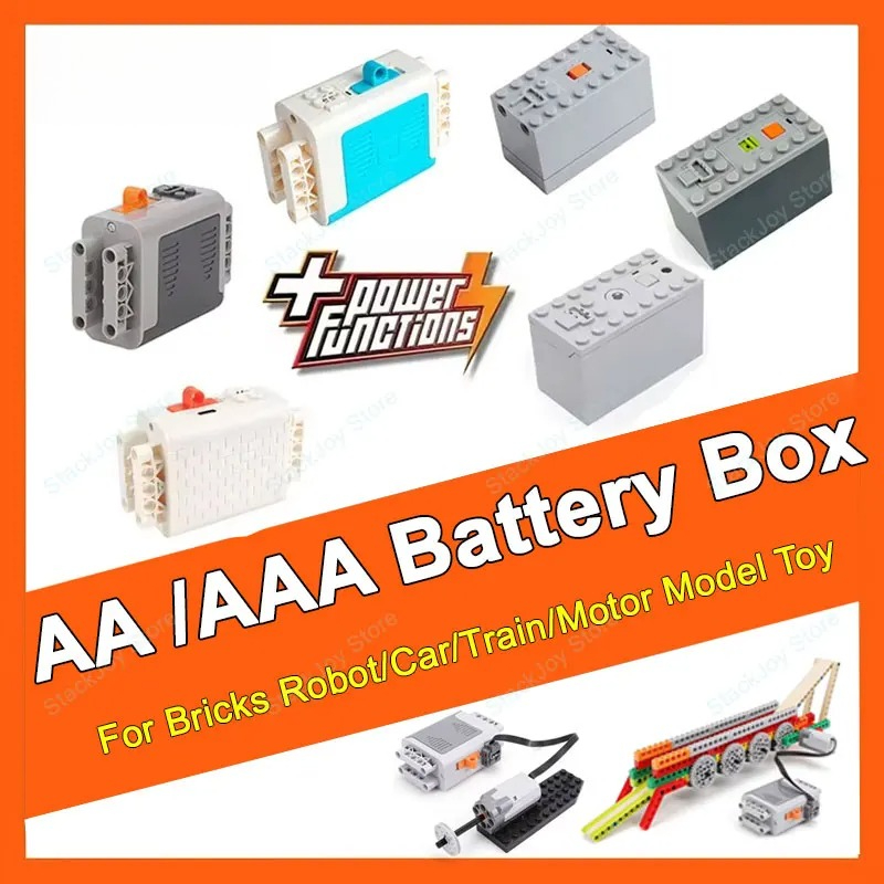 Power Tools Lego - MOC 多機能パワーグループツール充電式 AA AAA バッテリーボックス速度調整制御モーターセットビルディングブロック子供のおもちゃ用