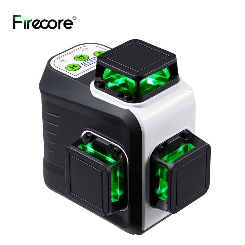 Power Tools That Are Green - Firecore-グリーン3Dレーザーレベル360, 12ライン,セルフレベリング,水平および垂直クロスライン,非常に強力なツール,g50