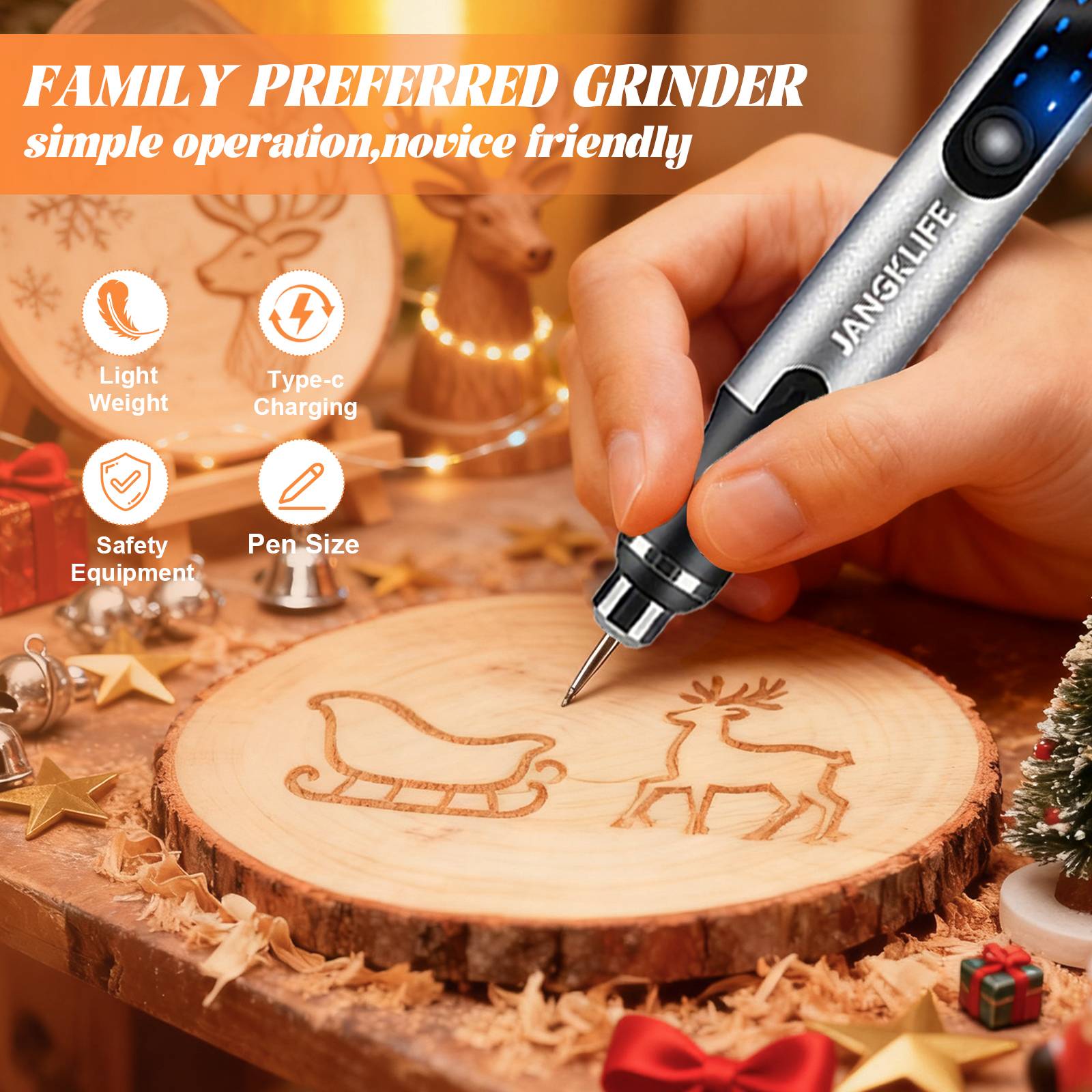 USBコードレスロータリーツールキット木工彫刻ペンDIYジュ - Power Tools Logo のレビューと価格