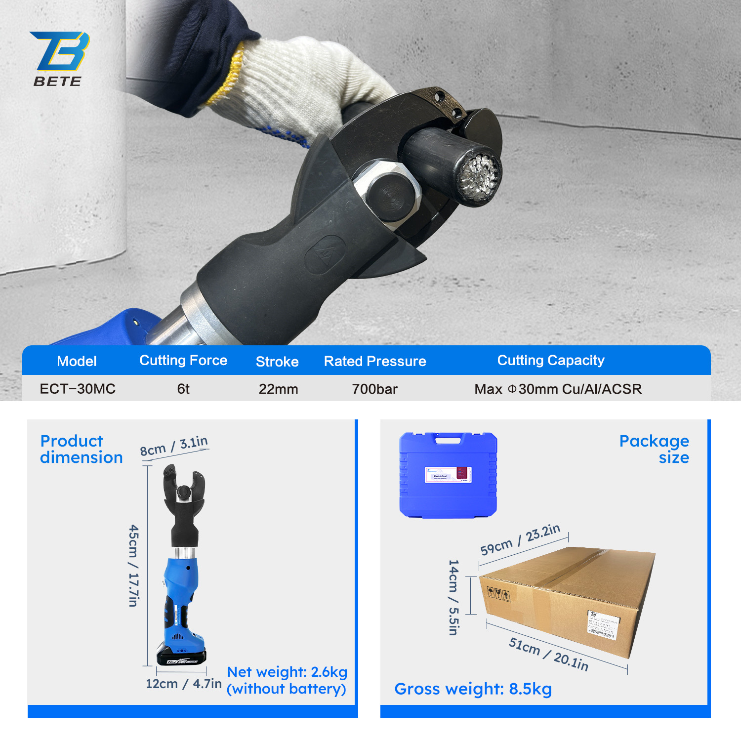 ECT-30MC ミニ 6T ストローク 22MM ミニバッ - Power Tools Hydraulic のレビューと価格
