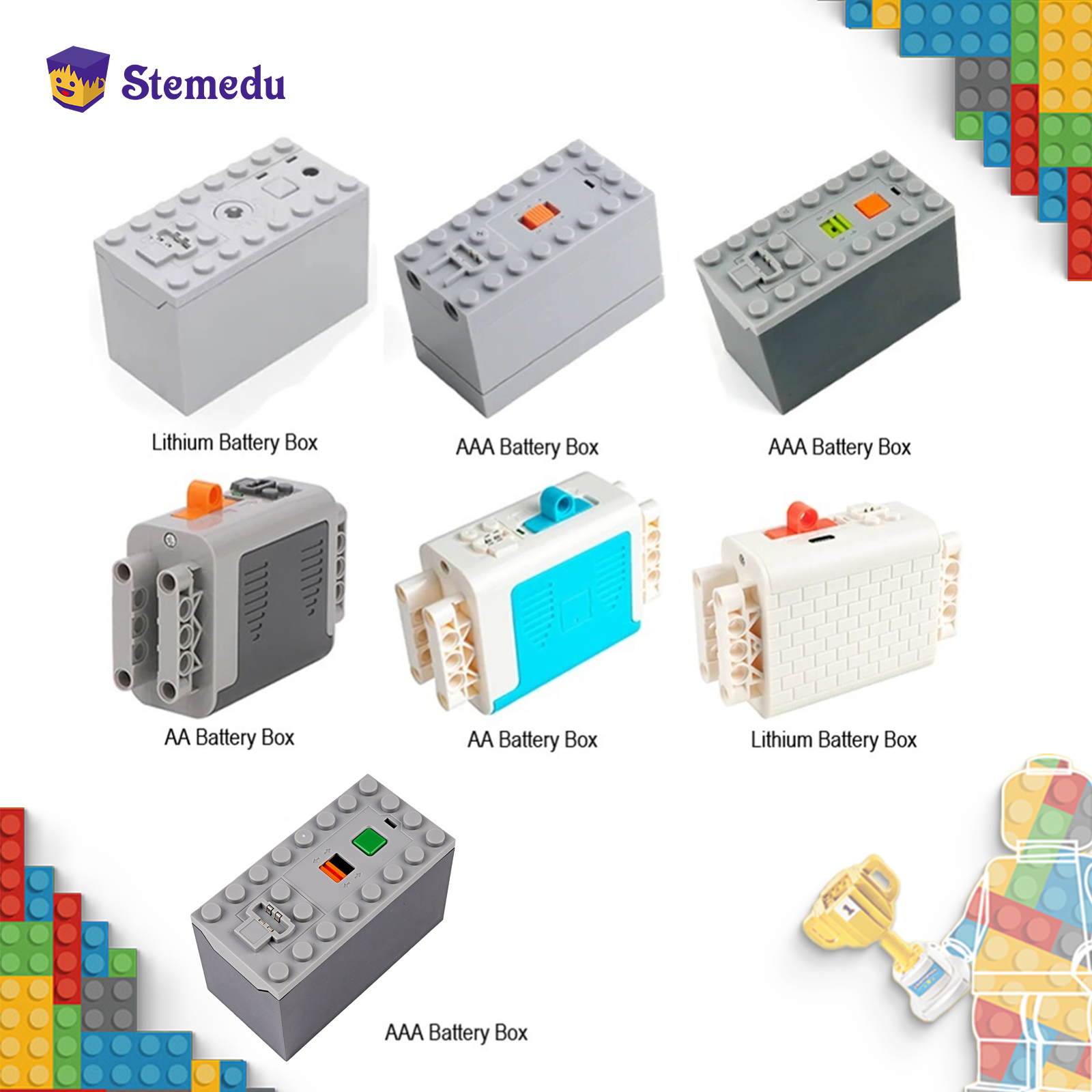 MOC 充電式 AA/AAA バッテリーボックス多機能パワー - Power Tools Lego のレビューと価格