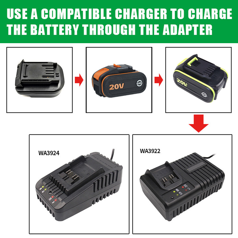Worx電力変換器,5ピン,20v,リチウムイオン電池用の電 - Power Tools That Are Green のレビューと価格