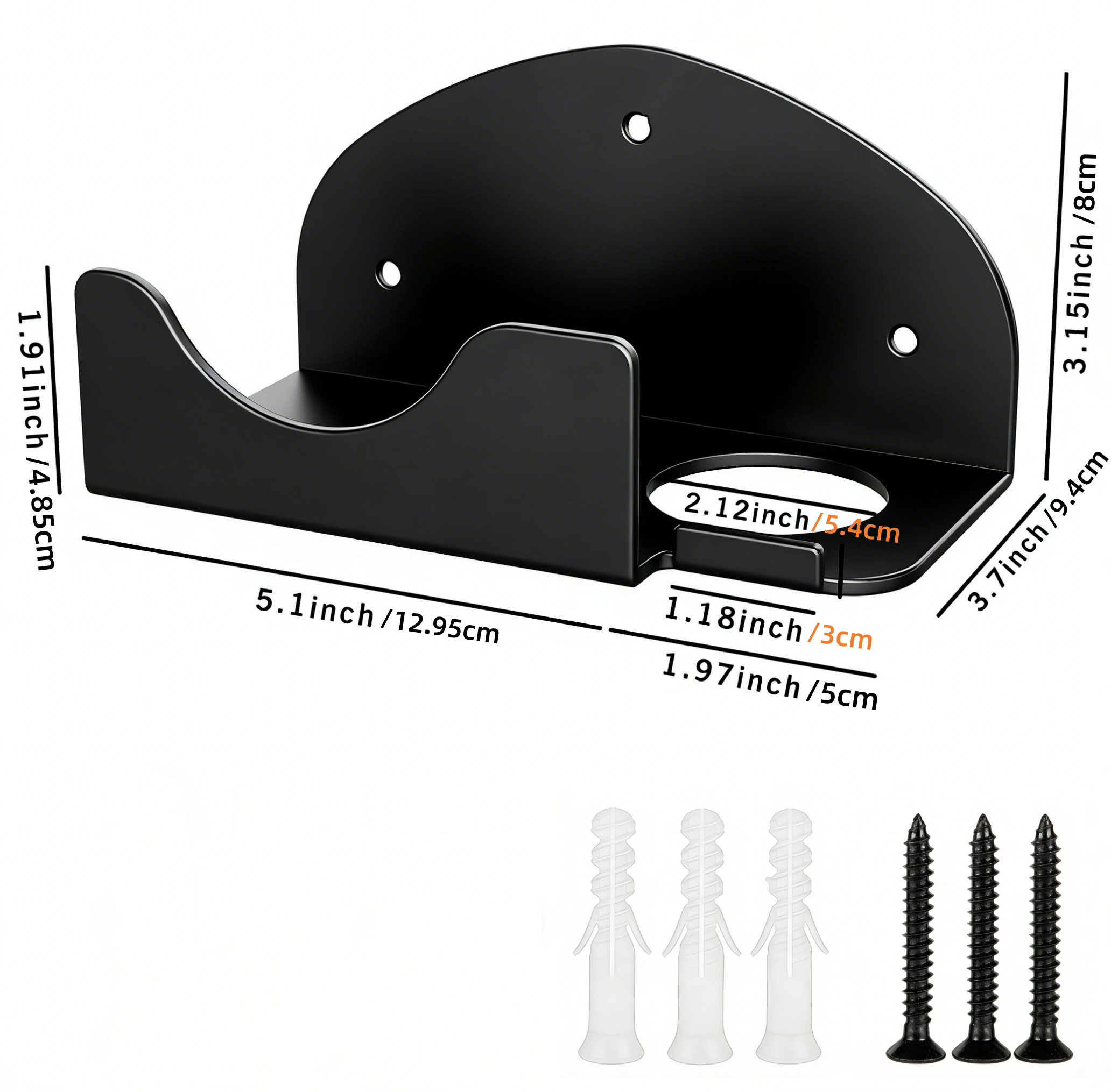 1つの黒い壁掛け式金属製ツールラック。エッジトリマーとガーデ - Power Tools Store のレビューと価格