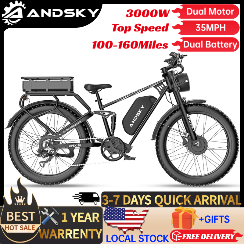 ANDSKY Apex50 AWD電動自転車 3000Wデュ - Power Tools Hydraulic のレビューと価格