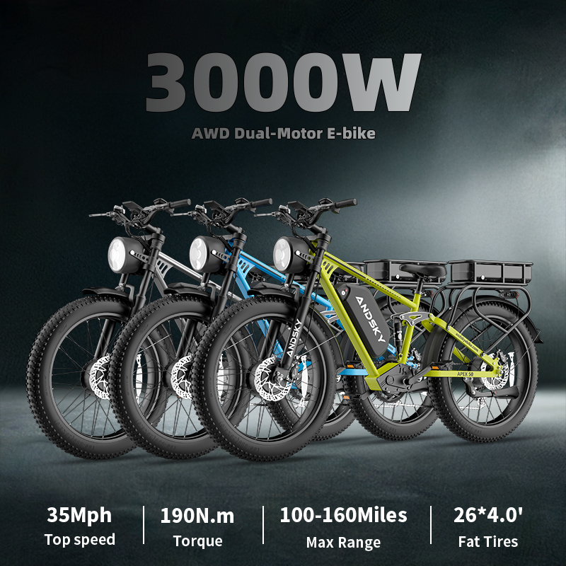 ANDSKY Apex50 AWD電動自転車 3000Wデュ - Power Tools Hydraulic のレビューと価格