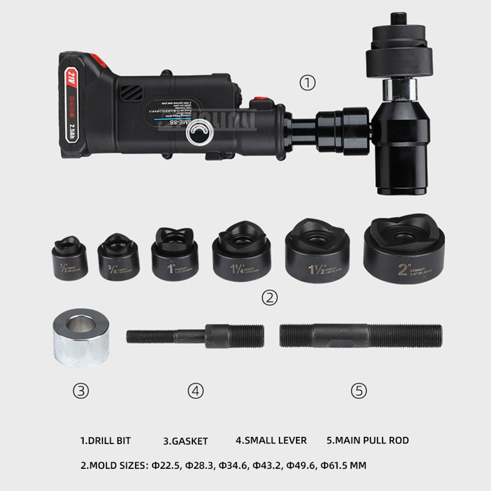 油圧式穴あけ機、直線ハンドル付き、正方形・円形穴あけ用、鉄板 - Power Tools Hydraulic のレビューと価格